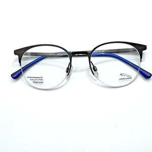 Jaguar Eyeglasses Frames JG35603-4200 Mens Black Blue Semi-Rimless 51-20-145 New